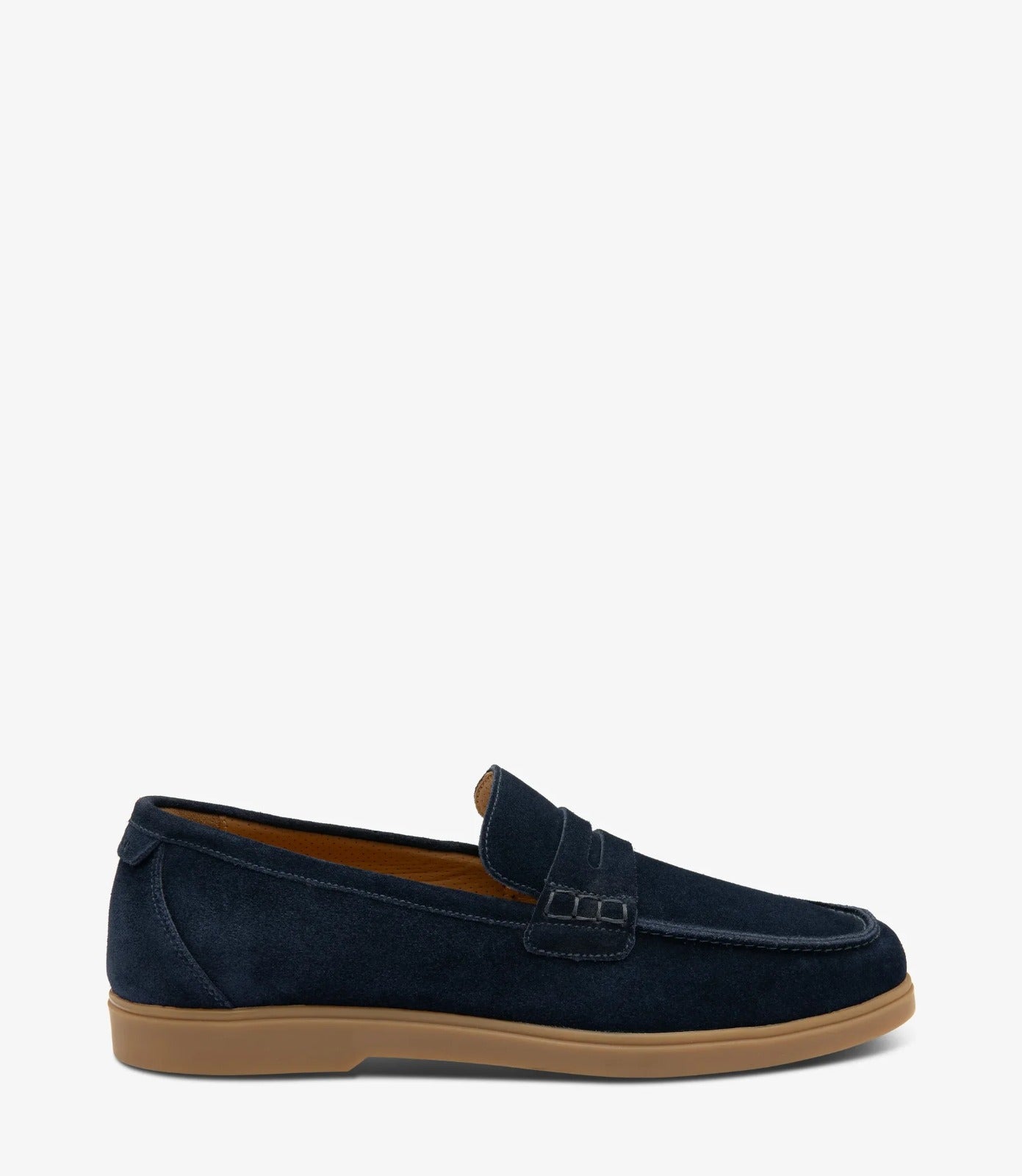 LOAKE Lucca Loafer Shoe - Navy Suede