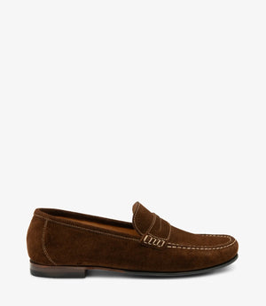 LOAKE Jefferson Loafer Shoe - Brown Suede