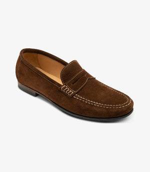 LOAKE Jefferson Loafer Shoe - Brown Suede