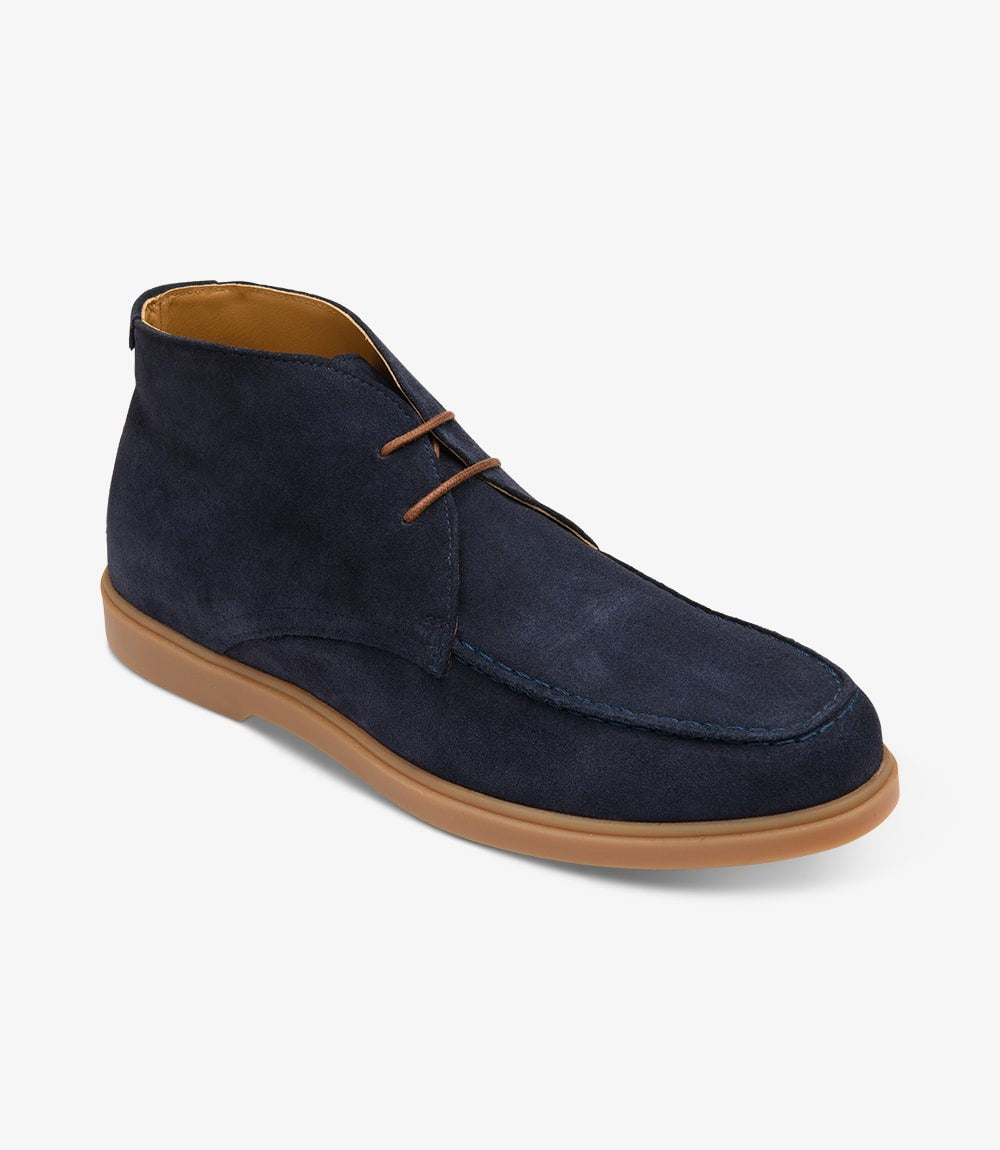 LOAKE Amalfi Desert Boot - Navy Suede