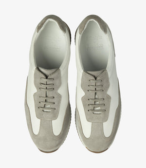 LOAKE Linford - Leather Sneakers - White/Grey Suede