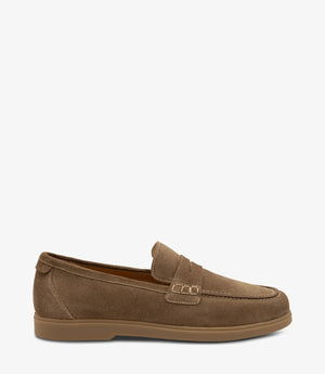 LOAKE Lucca Loafer Shoe - Flint Suede