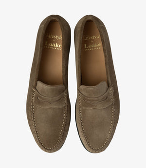 LOAKE Lucca Loafer Shoe - Flint Suede