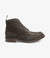 LOAKE Bedale Brogue Suede Boot - Dark Brown Waxy - Side View