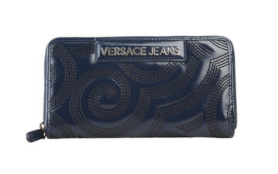 Versace Jeans Couture Logo Lilac Zip Purse – Retro Designer Wear